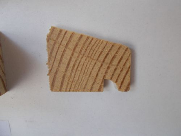 Holz-Wetterschenkel, Ausladung 37 mm, Höhe 30 mm, H6